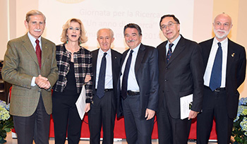 Da sinistra: Carlo Patrono, Livia Azzariti, Giulio Maira, Rocco Bellantone, Roberto Cauda, Paolo Maria Rossini