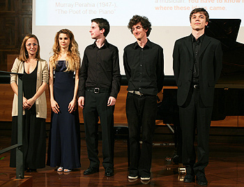 I cinque giovanissimi pianisti che hanno eseguito musiche di John Field