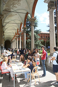 I chiostri del Bramante della sede di Milano durante l'Open day di luglio 2014