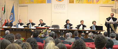 Un momento del Dies Academicus 2015 nel campus di Piacenza