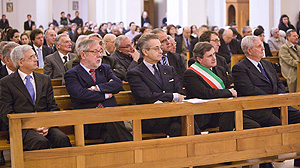 Da sinistra Giancarlo Furnari, Giovanni Maria Flick, Antonio Zanardi Landi, Gianni Alemanno e Antonio Cicchetti
