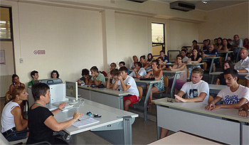 Un momento della presentazione dei corsi di laurea di Cremona