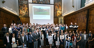 La cerimonia di consegna del titolo di dottore di ricerca in Aula Magna dell'Università Cattolica del Sacro Cuore - Milano