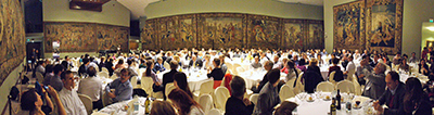 La cena sociale nella Sala degli Arazzi del Collegio Alberoni