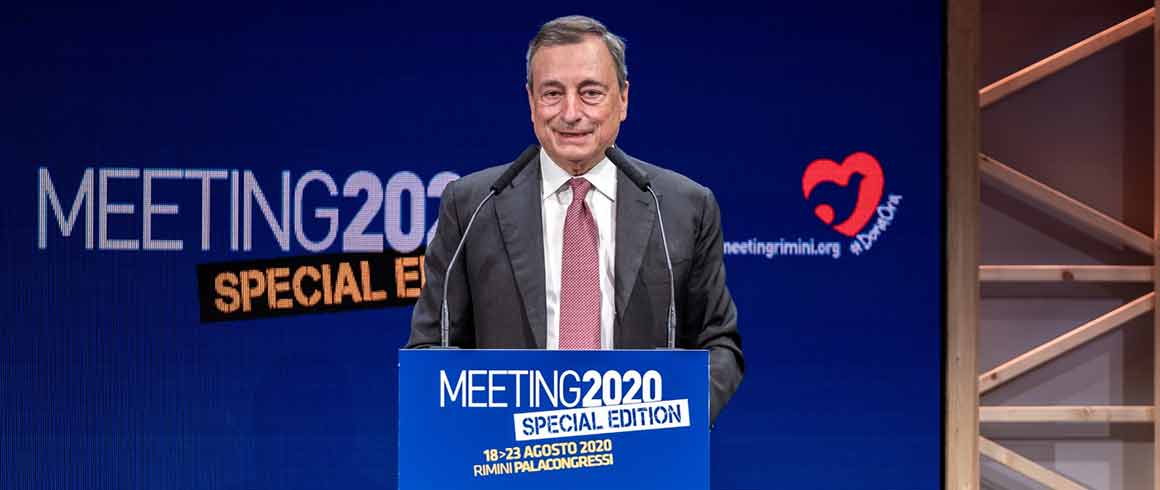 Mario Draghi al Meeting, siamo vicini ai giovani