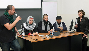 Un momento con l'incontro con i filosofi di Gaza