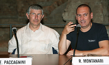 Ermanno Paccagnini e Raul Montanari in aula Bontadini