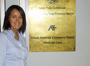 Edith Danae Metelli all'Istituto per il commercio estero italiano al Cairo