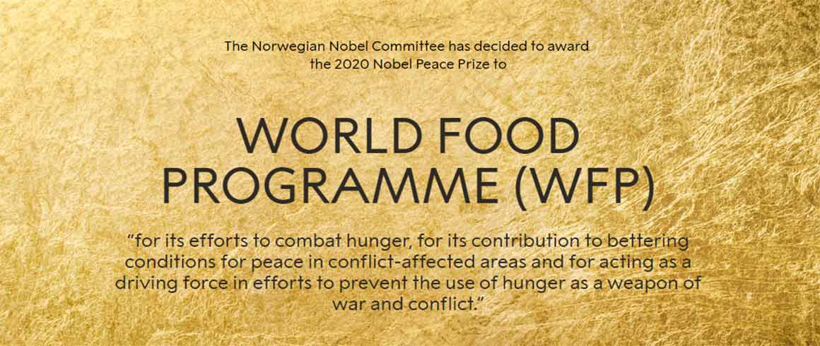 Al World Food Programme il Nobel per la Pace