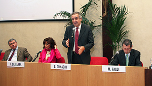 Seconda giornata Alte Scuole. Da sinistra Stefano Antonelli, Federica Olivares, Lorenzo Ornaghi e Michele Faldi