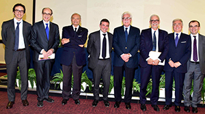 Alcuni dei professori e delle autorit&agrave; intervenute al Graduation Day Altems