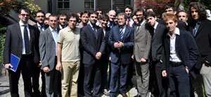 Romano Prodi con gli studenti dei collegi