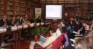 Un momento dei lavori in sala Negri da Oleggio