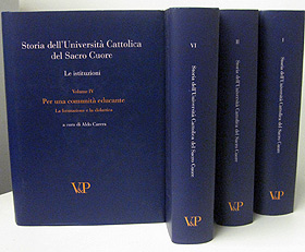 I volumi finora pubbicati della collana sulla storia dell'Universit&agrave; Cattolica