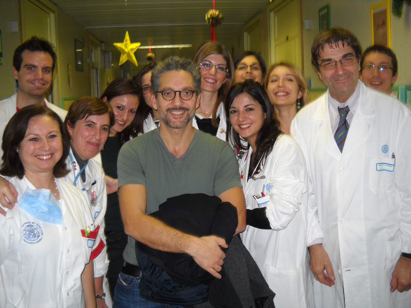 Beppe Fiorello al Gemelli Beppe Fiorello al Gemelli