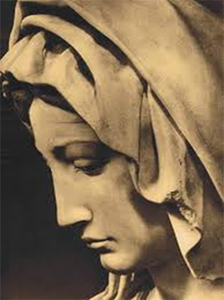 La piet&agrave; di Michelangelo (particolare)