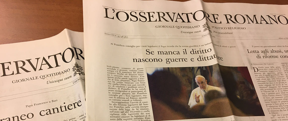 L’Osservatore Romano torna di carta e cambia la veste