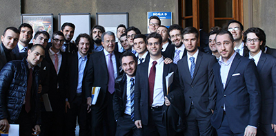 Romano Prodi con gli agostini