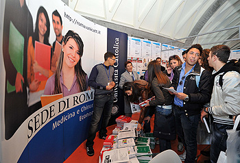 Lo stand della sede di Roma al PalaLottomatica