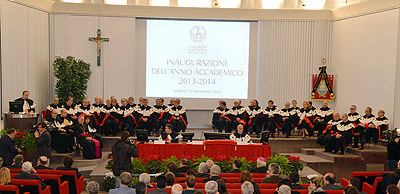 19 novembre 2013, auditorium della sede di Roma. Un momento della cerimonia di inagurazione dell'anno accademico 2013-2014